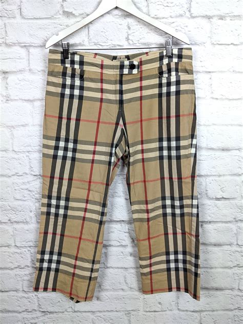 used burberry print pants